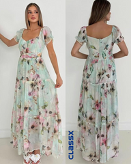 Duga romantična haljina - Mint