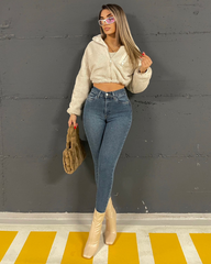 Farmerke dubokog struka sa push-up efektom 512/4