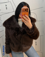 Čokoladna elegant bunda