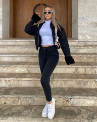 Farmerke dubokog struka sa zvonastim nogavicama