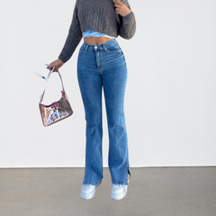 Farmerke dubokog struka sa zvonastim nogavicama 508/18