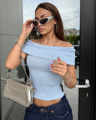 ClassX majica sa spuštenim ramenima Plava