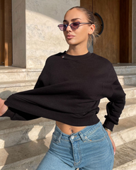 Ženski crni duks 0790