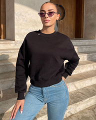 Ženski crni duks 0790