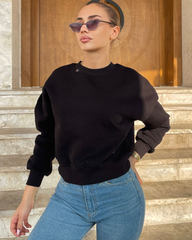 Ženski crni duks 0790