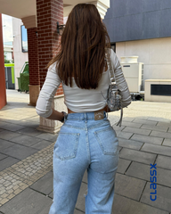 Ravne iscepane farmerke 611/97