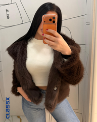 Čokoladna elegant bunda