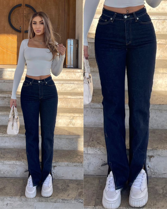 Farmerke dubokog struka sa zvonastim nogavicama