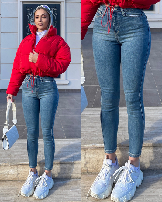 Farmerke dubokog struka sa uskim nogavicama 509/98