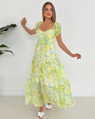 Duga romantična haljina -Žuta