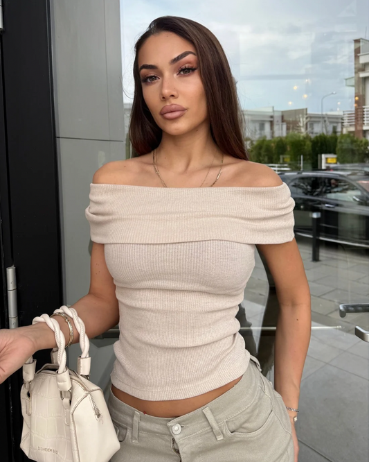 ClassX majica sa spuštenim ramenima bež