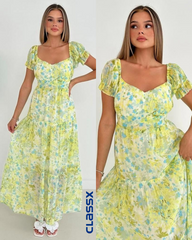 Duga romantična haljina -Žuta