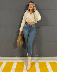 Farmerke dubokog struka sa push-up efektom 512/4