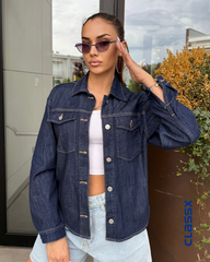 ClassX tamna teksas košulja