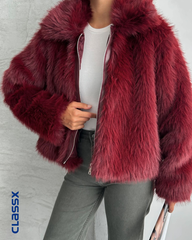 Bordo kratka bunda sa rajsferšlusom