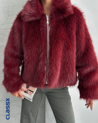 Bordo kratka bunda sa rajsferšlusom