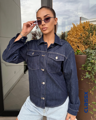 ClassX tamna teksas košulja