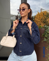 ClassX tamna teksas košulja