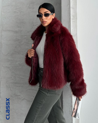 Bordo kratka bunda sa rajsferšlusom