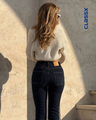 Klasične zvonarice sa visokim strukom i prednjim džepovima 538/1