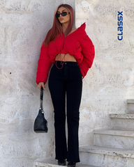 Klasične zvonarice sa visokim strukom i prednjim džepovima 538/2