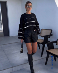 Moderni džemper CRNI