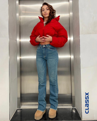 Farmerke dubokog struka sa zvonastim nogavicama 508/116