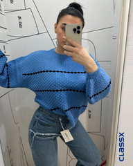 Moderni džemper PLAVI