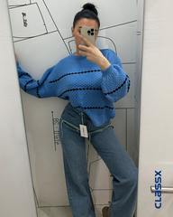 Moderni džemper PLAVI