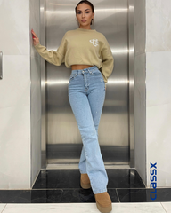 Farmerke dubokog struka sa zvonastim nogavicama 508/22