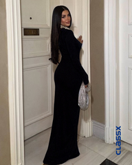 Elegantna maksi haljina CRNA 2111