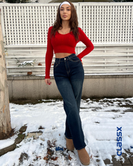 Ženske farmerke širokih nogavica 611/116e