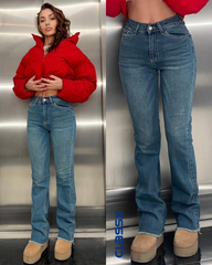 Farmerke dubokog struka sa zvonastim nogavicama 508/116