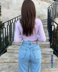 Ženske farmerke sa širokim nogavicama 611/10