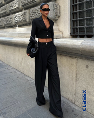 Crno odelo sa kratkim sakoom 9933