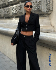 Crno odelo sa kratkim sakoom 9933