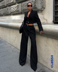 Crno odelo sa kratkim sakoom 9933