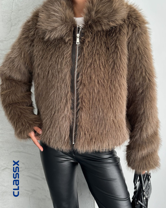 Braon kratka bunda sa rajsferšlusom