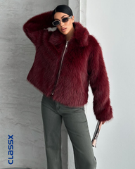 Bordo kratka bunda sa rajsferšlusom