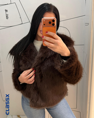 Čokoladna elegant bunda