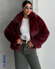 Bordo kratka bunda sa rajsferšlusom