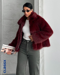 Bordo kratka bunda sa rajsferšlusom