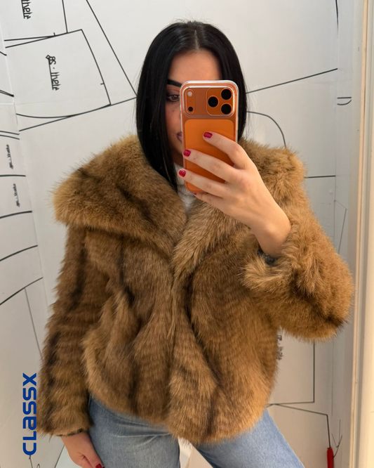 Premium zlatno-karamel bunda