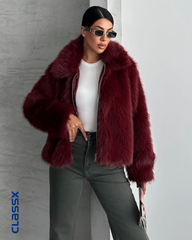 Bordo kratka bunda sa rajsferšlusom