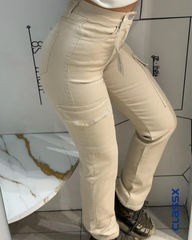 Cargo Fit Džeparke 617 u bež boji