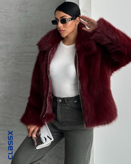 Bordo kratka bunda sa rajsferšlusom