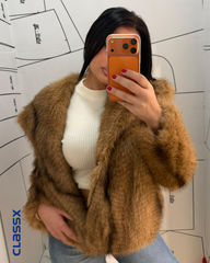 Premium zlatno-karamel bunda