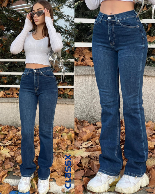 Farmerke dubokog struka sa zvonastim nogavicama 508/74