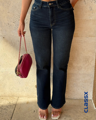 Klasične zvonarice sa visokim strukom sa zadnjim džepovima na dugme 508/45